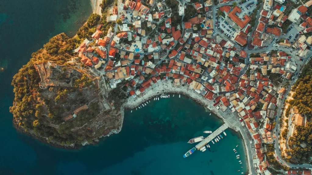 Parga city from above